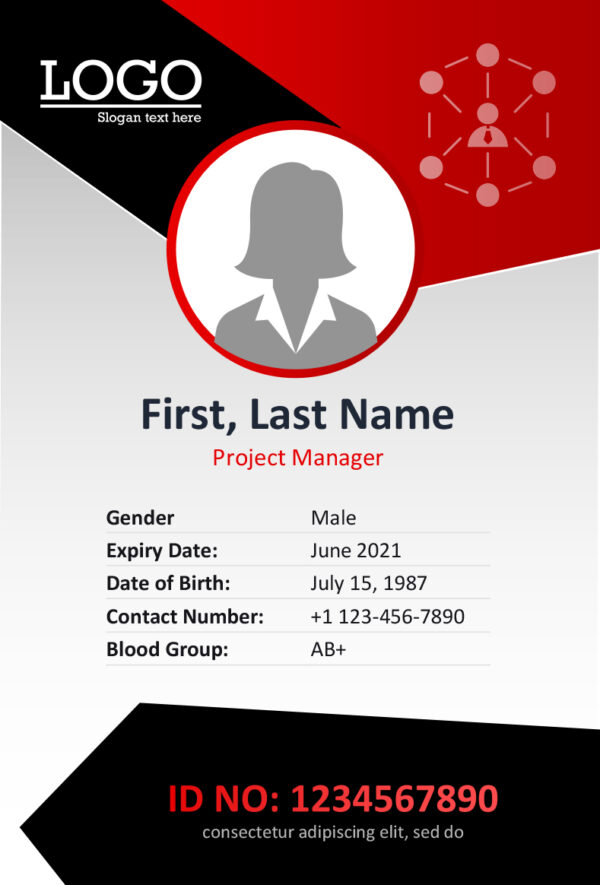 Employee ID Card Badge Word Template