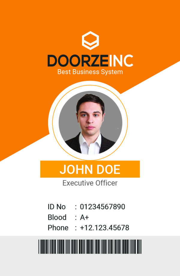 Professional Job ID Card PSD Template