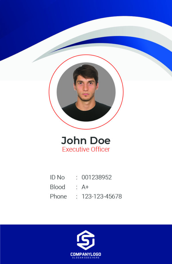 Job ID Card PSD Template