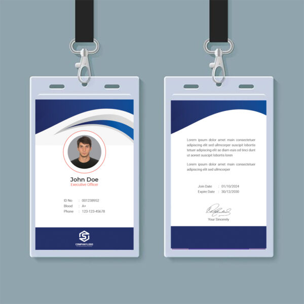 Job ID Card PSD Template